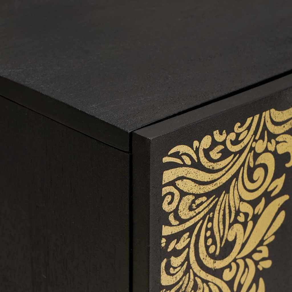 Ντουλάπι νιπτήρα Μαύρο 62 x 33 x 58 εκ. Στερεό ξύλο μάνγκο - Pakobazaar