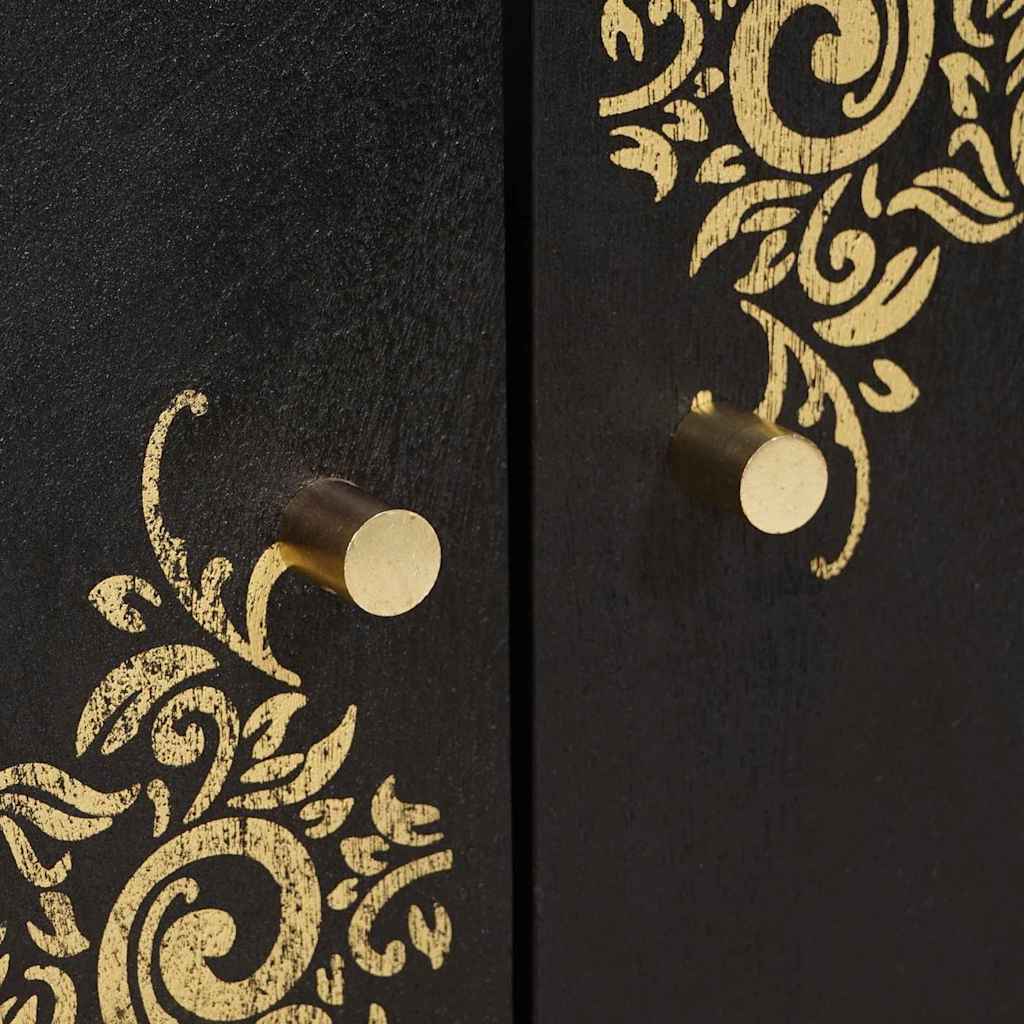 Ντουλάπι νιπτήρα Μαύρο 62 x 33 x 58 εκ. Στερεό ξύλο μάνγκο - Pakobazaar