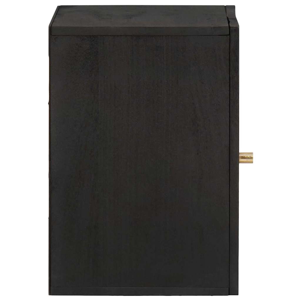 Ντουλάπα Τοίχου Μαύρο 38 x 33 x 48 εκ Στερεό ξύλο μάνγκο
