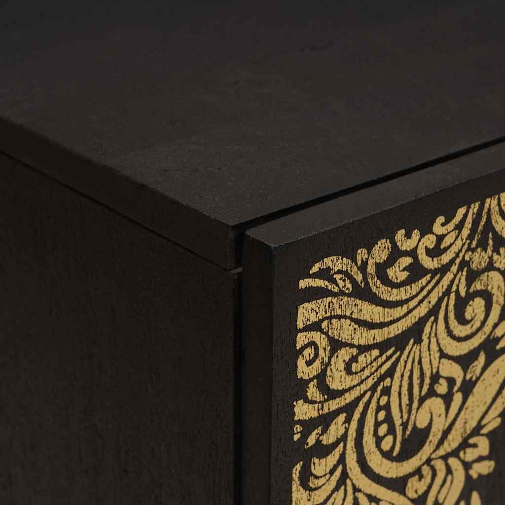 Ντουλάπι Μπάνιου Μαύρο 38 x 33 x 58 εκ. Στερεό ξύλο μάνγκο