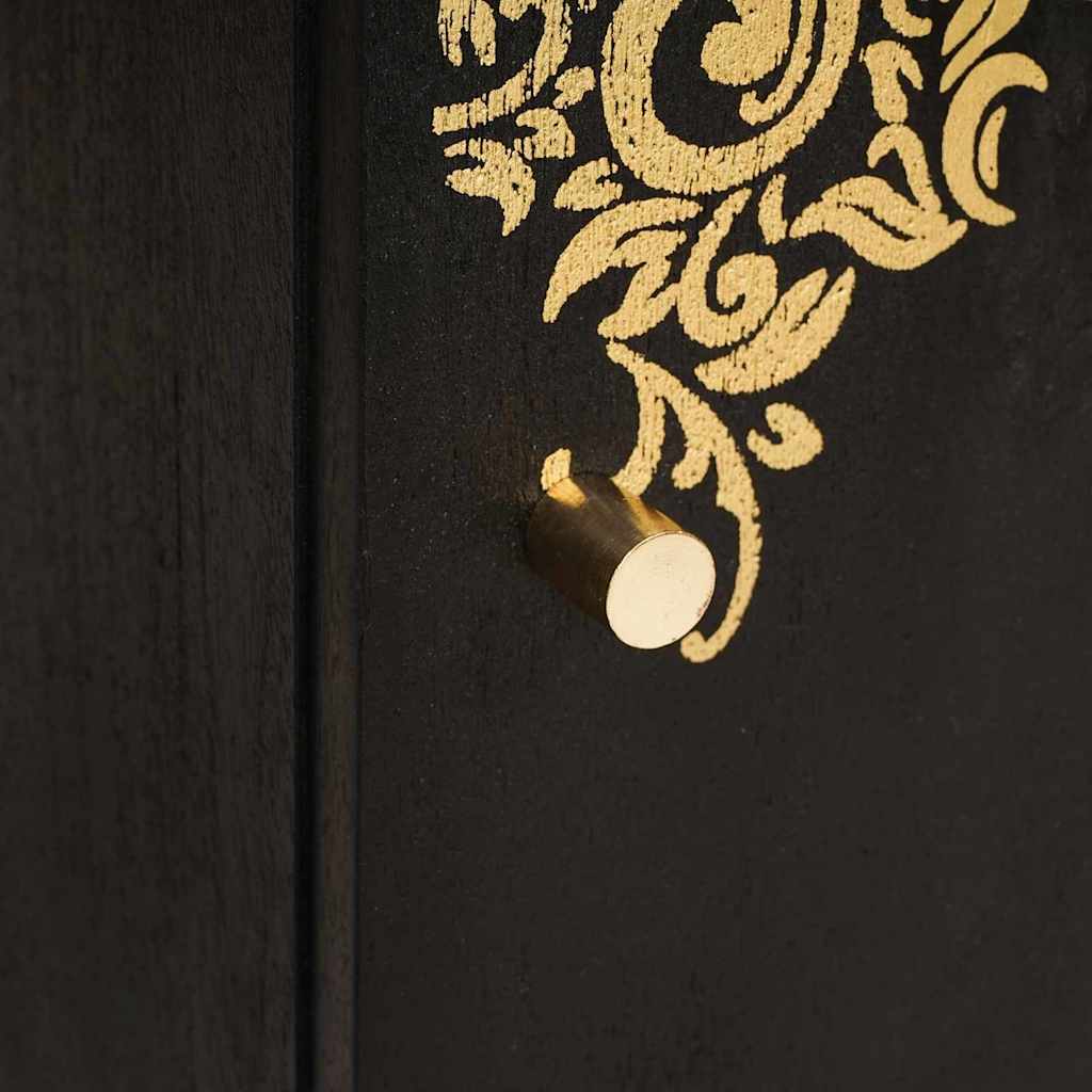 Ντουλάπι Μπάνιου Μαύρο 38 x 33 x 58 εκ. Στερεό ξύλο μάνγκο