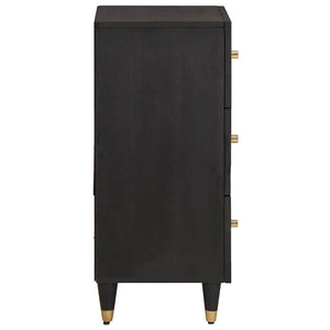 Πλαϊνό γραφείο Μαύρο 40 x 33 x 75 εκ. Στερεό ξύλο μάνγκο