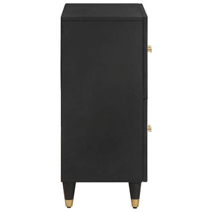 Πλαϊνό γραφείο με ράφι Μαύρο 60 x 33 x 75 cm Στερεό ξύλο μάνγκο