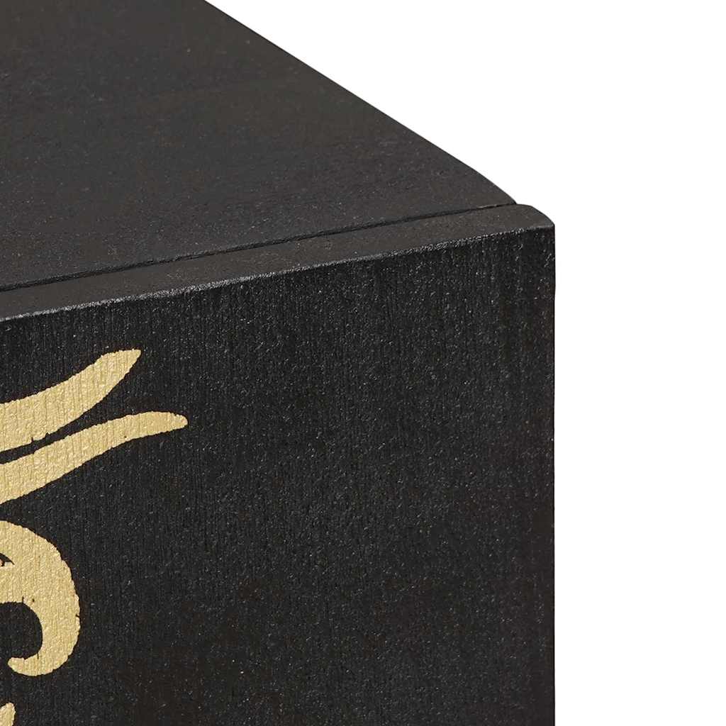 Πλαϊνό γραφείο με ράφι Μαύρο 90 x 33 x 75 εκ Στερεό ξύλο μάνγκο