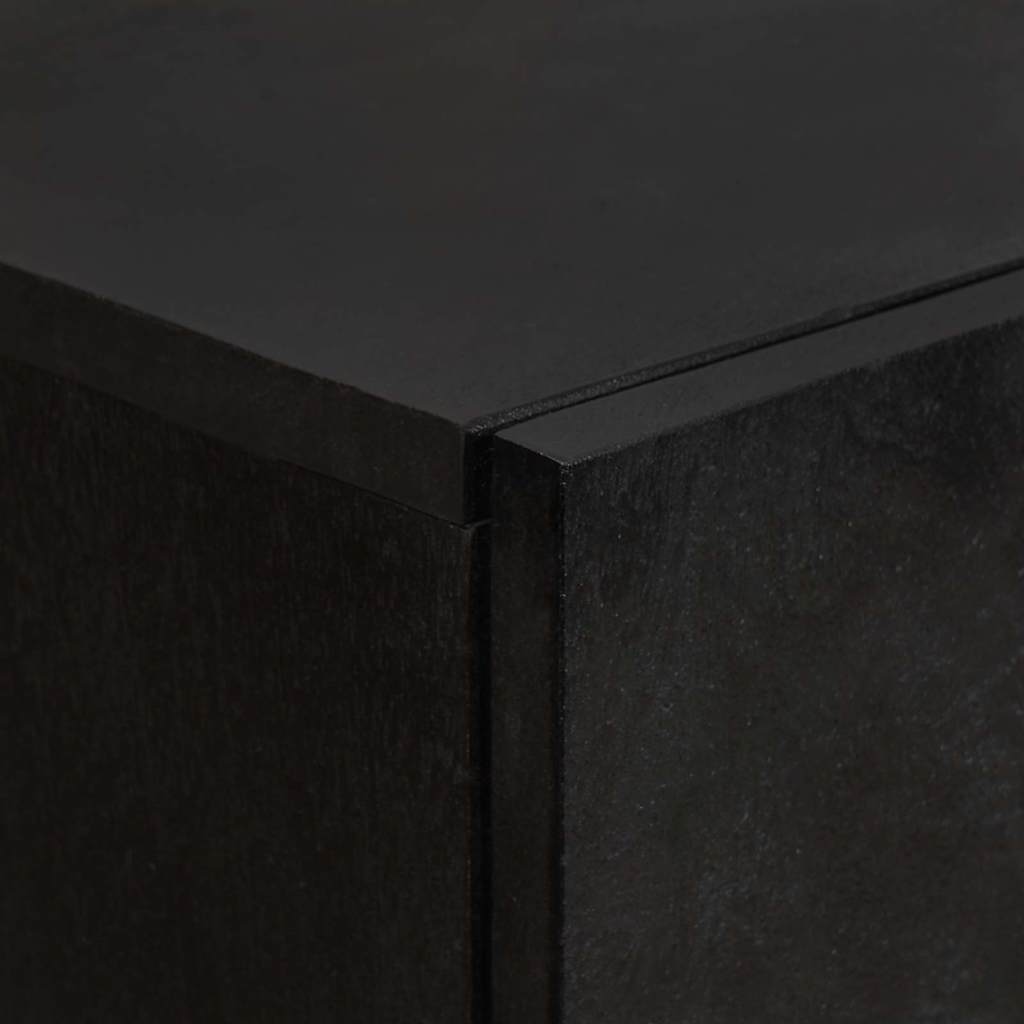 Highboard Μαύρο 60 x 33 x 100 εκ. Στερεό ξύλο μάνγκο