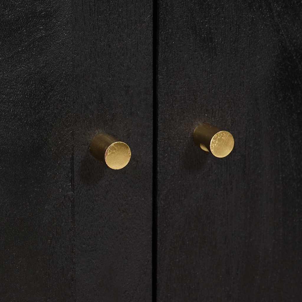 Highboard Μαύρο 60 x 33 x 100 εκ. Στερεό ξύλο μάνγκο