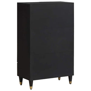 Highboard Μαύρο 60 x 33 x 100 εκ. Στερεό ξύλο μάνγκο