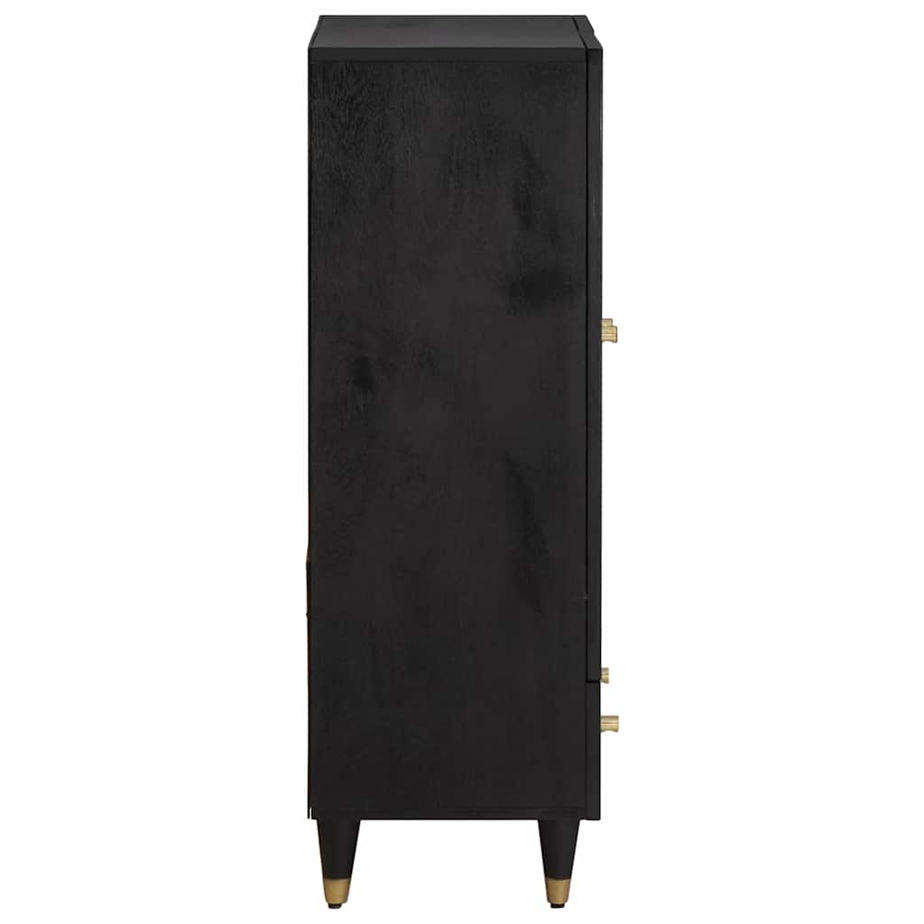 Highboard Μαύρο 60 x 33 x 100 εκ. Στερεό ξύλο μάνγκο