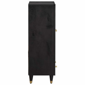 Highboard Μαύρο 60 x 33 x 100 εκ. Στερεό ξύλο μάνγκο