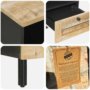 Κομοδίνο 2 pcs Καφέ 40 x 33 x 46 εκ. Στερεό ξύλο μάνγκο - Pakobazaar