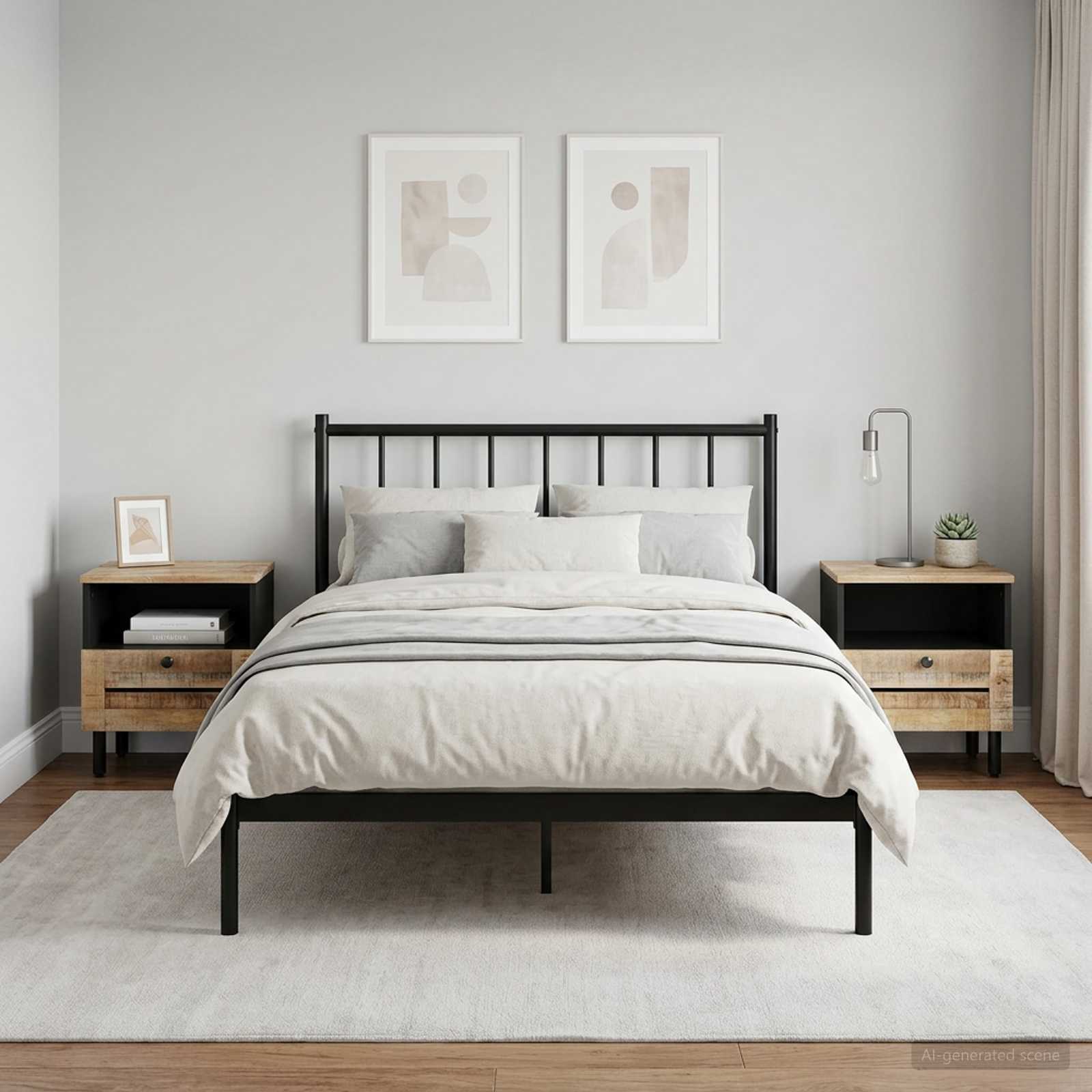 Κομοδίνο 2 pcs Καφέ 40 x 33 x 46 εκ. Στερεό ξύλο μάνγκο - Pakobazaar