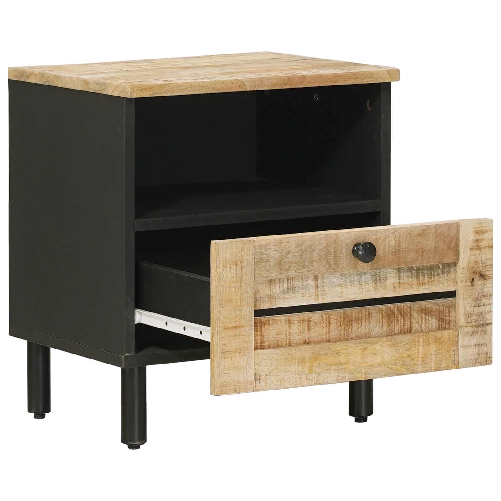 Κομοδίνο 2 pcs Καφέ 40 x 33 x 46 εκ. Στερεό ξύλο μάνγκο - Pakobazaar