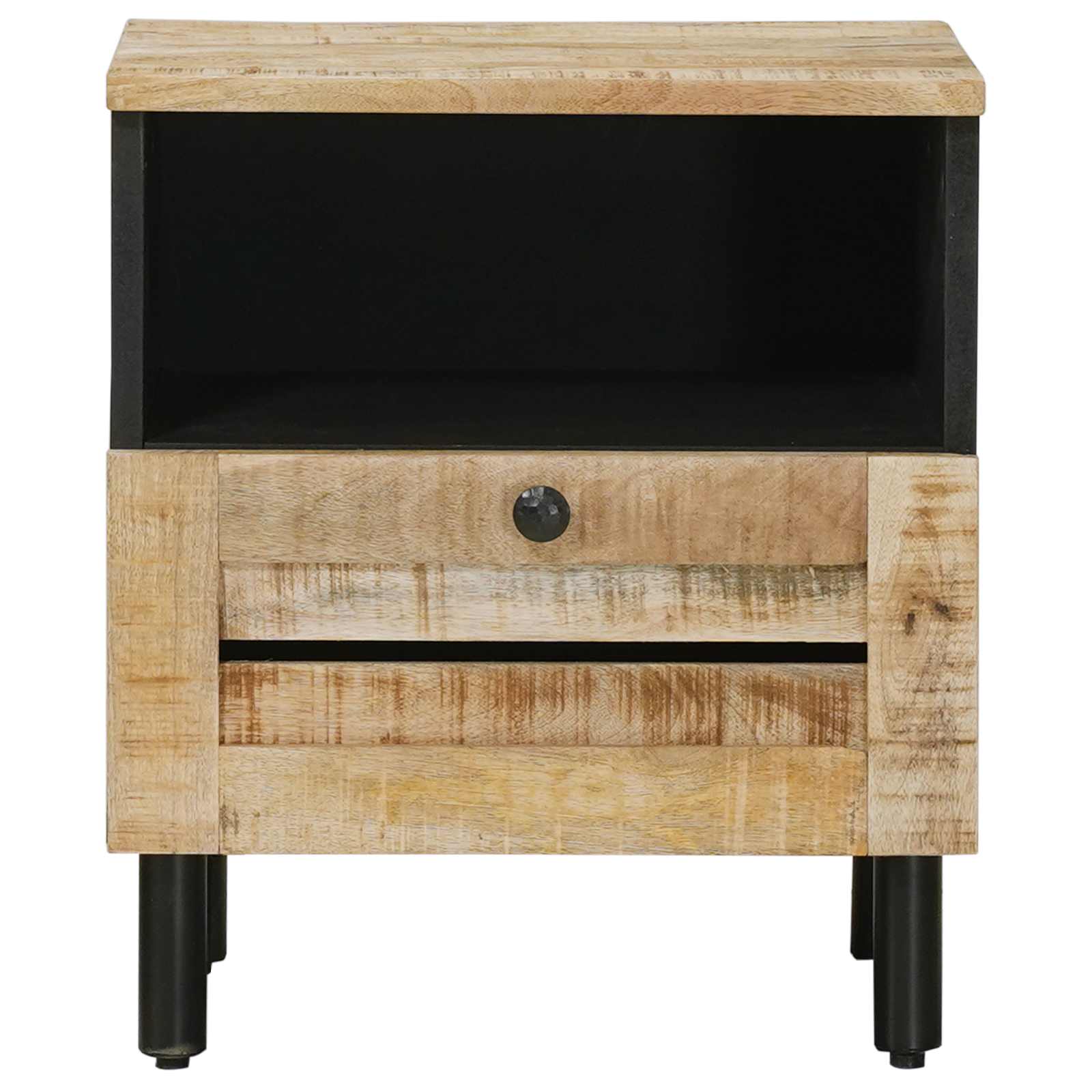 Κομοδίνο 2 pcs Καφέ 40 x 33 x 46 εκ. Στερεό ξύλο μάνγκο - Pakobazaar