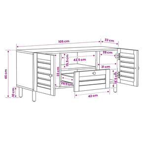 Ντουλάπες Αποθήκευσης Φυσικό 105 x 33 x 46 εκ. - Pakobazaar