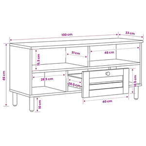 Ντουλάπες Αποθήκευσης Φυσικό 100 x 33 x 46 εκ - Pakobazaar