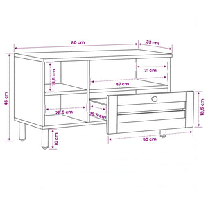 Ντουλάπες Αποθήκευσης με συρτάρι Καφέ 80 x 33,5 x 46 εκ. - Pakobazaar