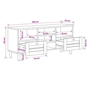 Ντουλάπες Αποθήκευσης Φυσικό 100 x 33 x 46 εκ - Pakobazaar