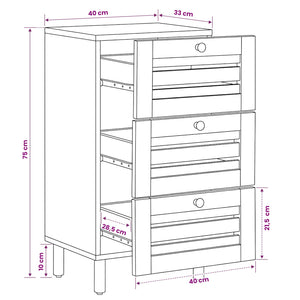 Ντουλάπες Αποθήκευσης Φυσικό 40 x 33 x 75 εκ. - Pakobazaar
