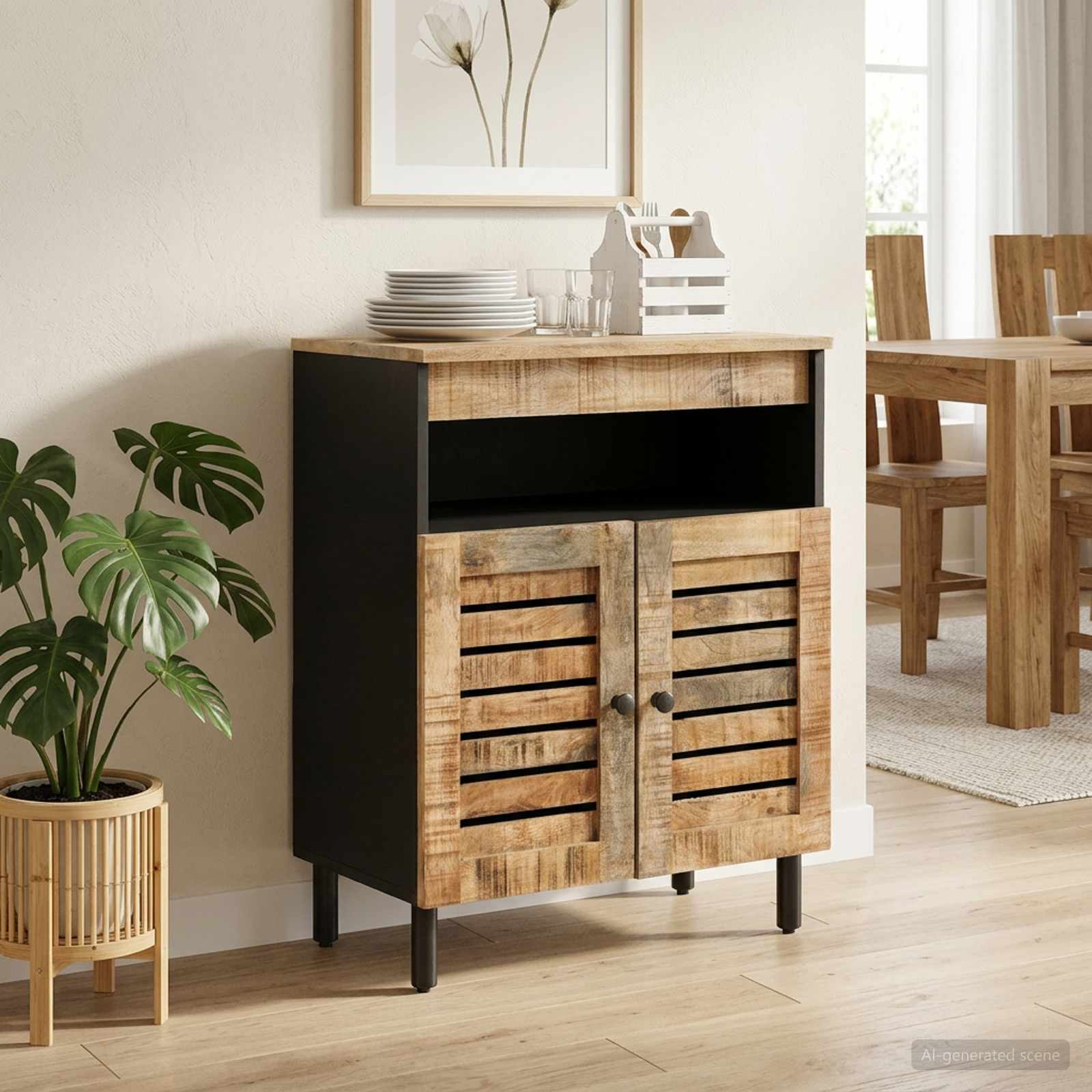 Ντουλάπες Αποθήκευσης Φυσικό 60 x 33 x 75 cm Στερεό ξύλο μάνγκο - Pakobazaar