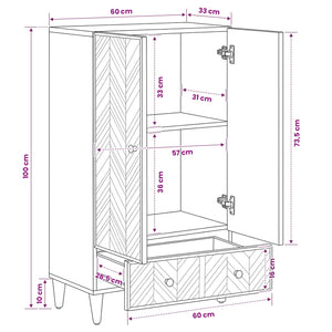 Ντουλάπες Αποθήκευσης Φυσικό 60 x 33 x 100 εκ. - Pakobazaar