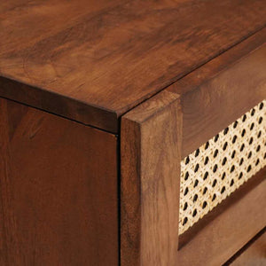 Κομοδίνο 2 pcs Καφέ 40 x 33,5 x 46 εκ Μασίφ ξύλο ακακίας - Pakobazaar
