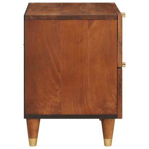 Κομοδίνο 2 pcs Καφέ 40 x 33,5 x 46 εκ Μασίφ ξύλο ακακίας - Pakobazaar