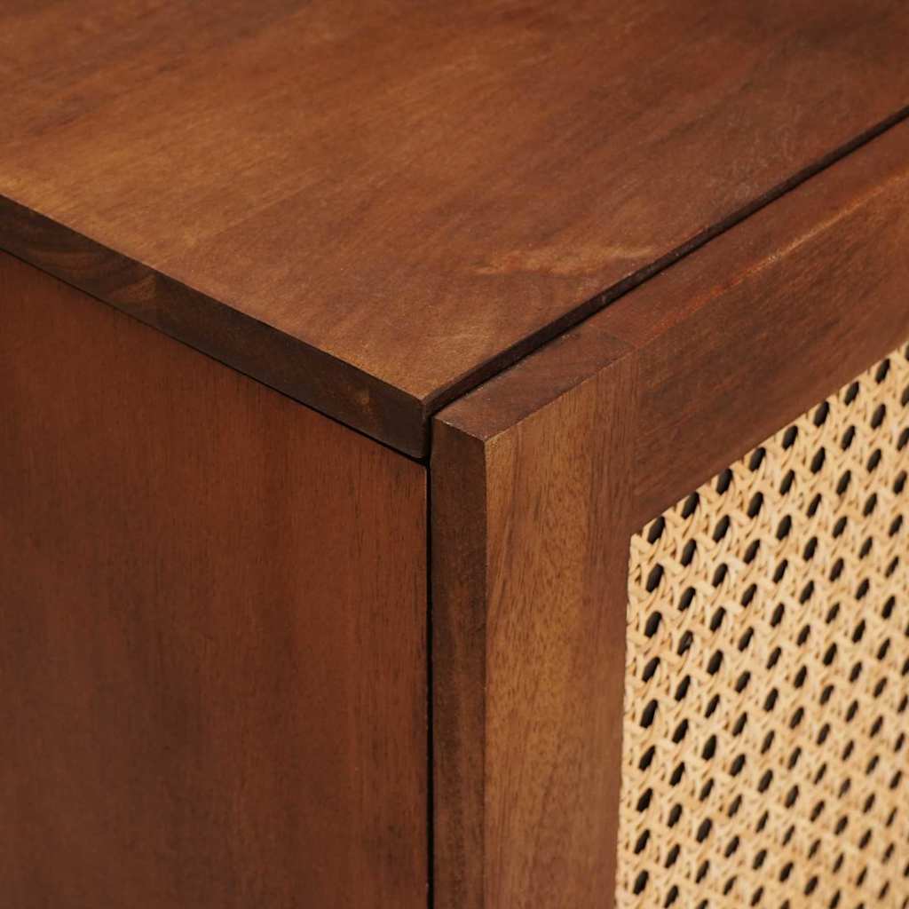 Ντουλάπι TV με ράφι Καφέ 105 x 33,5 x 46 εκ. Στερεό ξύλο μάνγκο