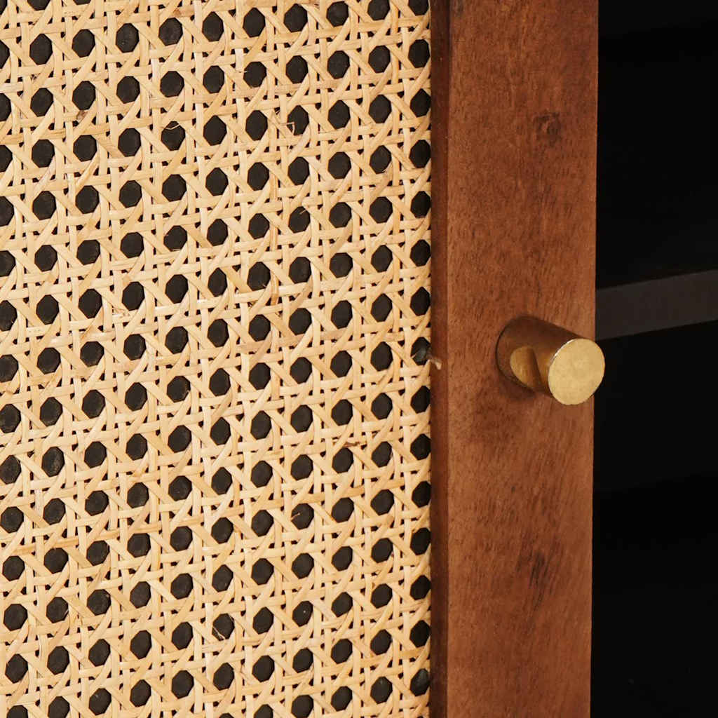 Ντουλάπι TV με ράφι Καφέ 105 x 33,5 x 46 εκ. Στερεό ξύλο μάνγκο