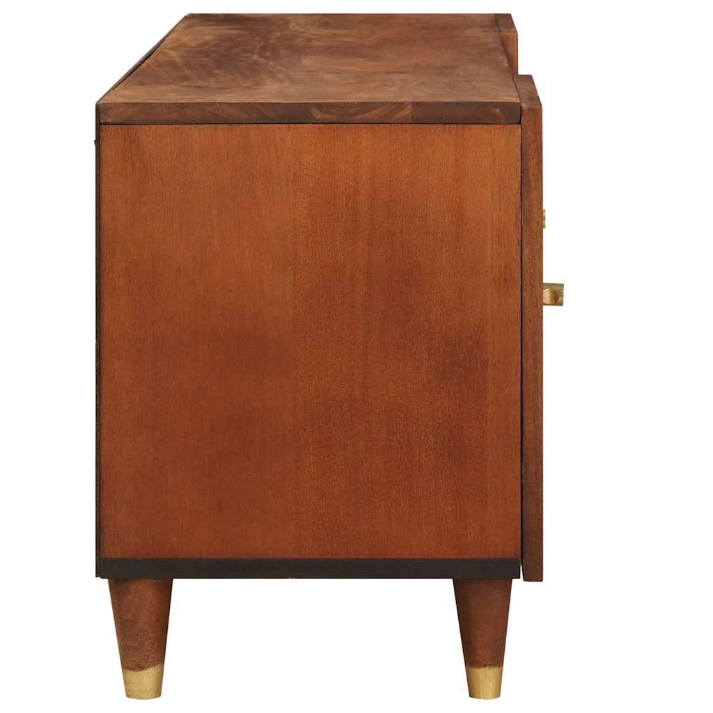 Ντουλάπι TV με ράφι Καφέ 105 x 33,5 x 46 εκ. Στερεό ξύλο μάνγκο