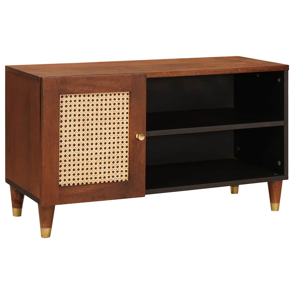 Ντουλάπι TV με ράφι Καφέ 80 x 31,5 x 46 cm Στερεό ξύλο μάνγκο