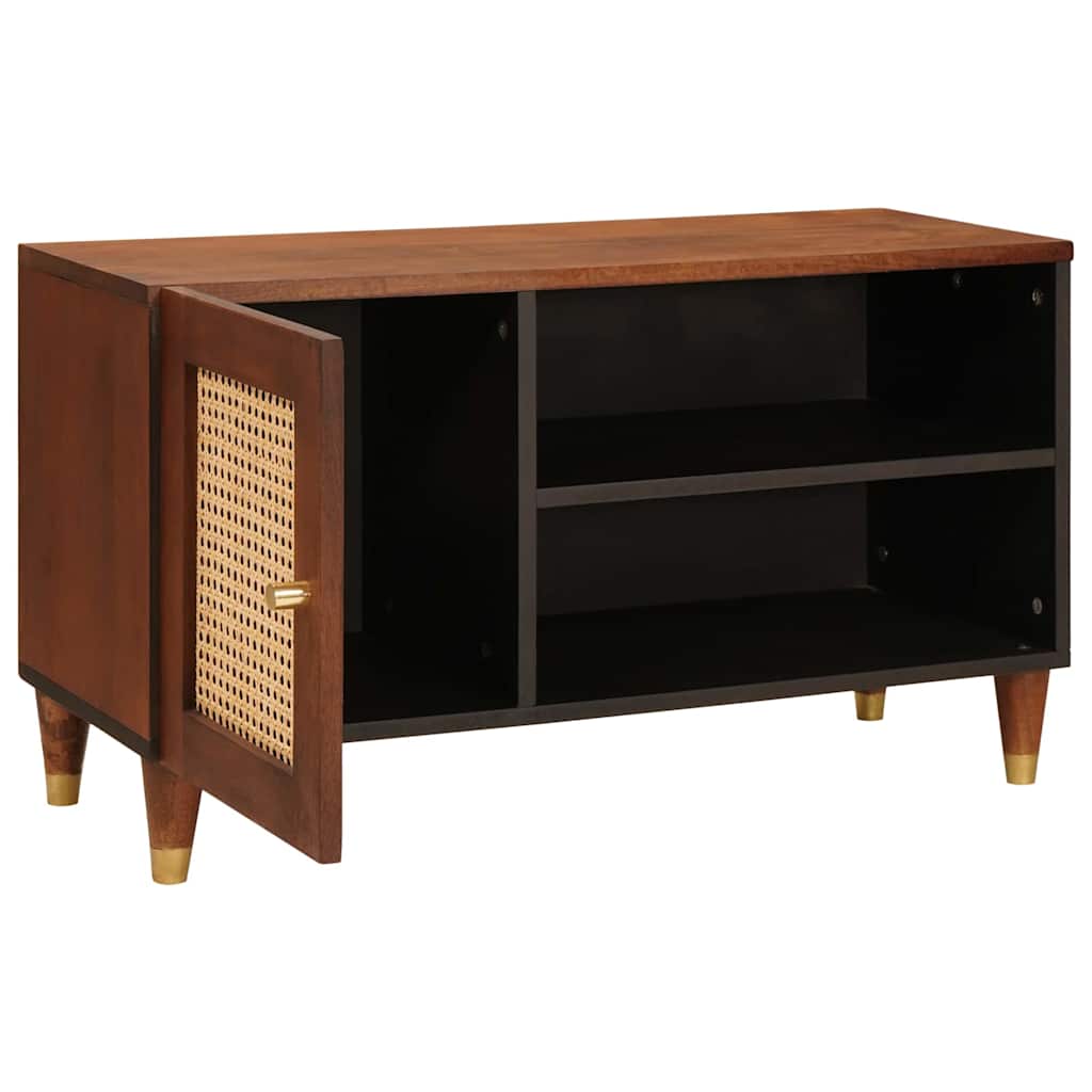 Ντουλάπι TV με ράφι Καφέ 80 x 31,5 x 46 cm Στερεό ξύλο μάνγκο