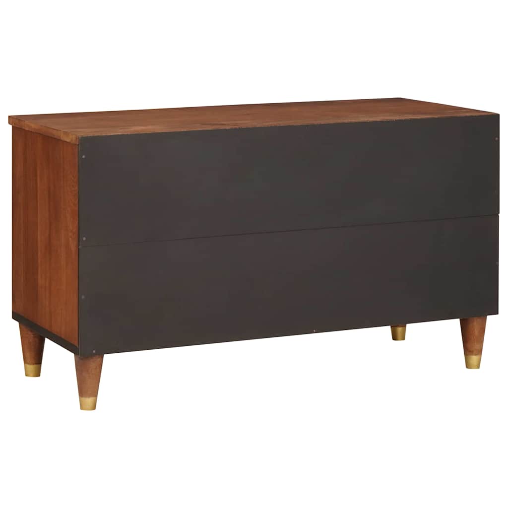 Ντουλάπι TV με ράφι Καφέ 80 x 33,5 x 46 εκ. Στερεό ξύλο μάνγκο