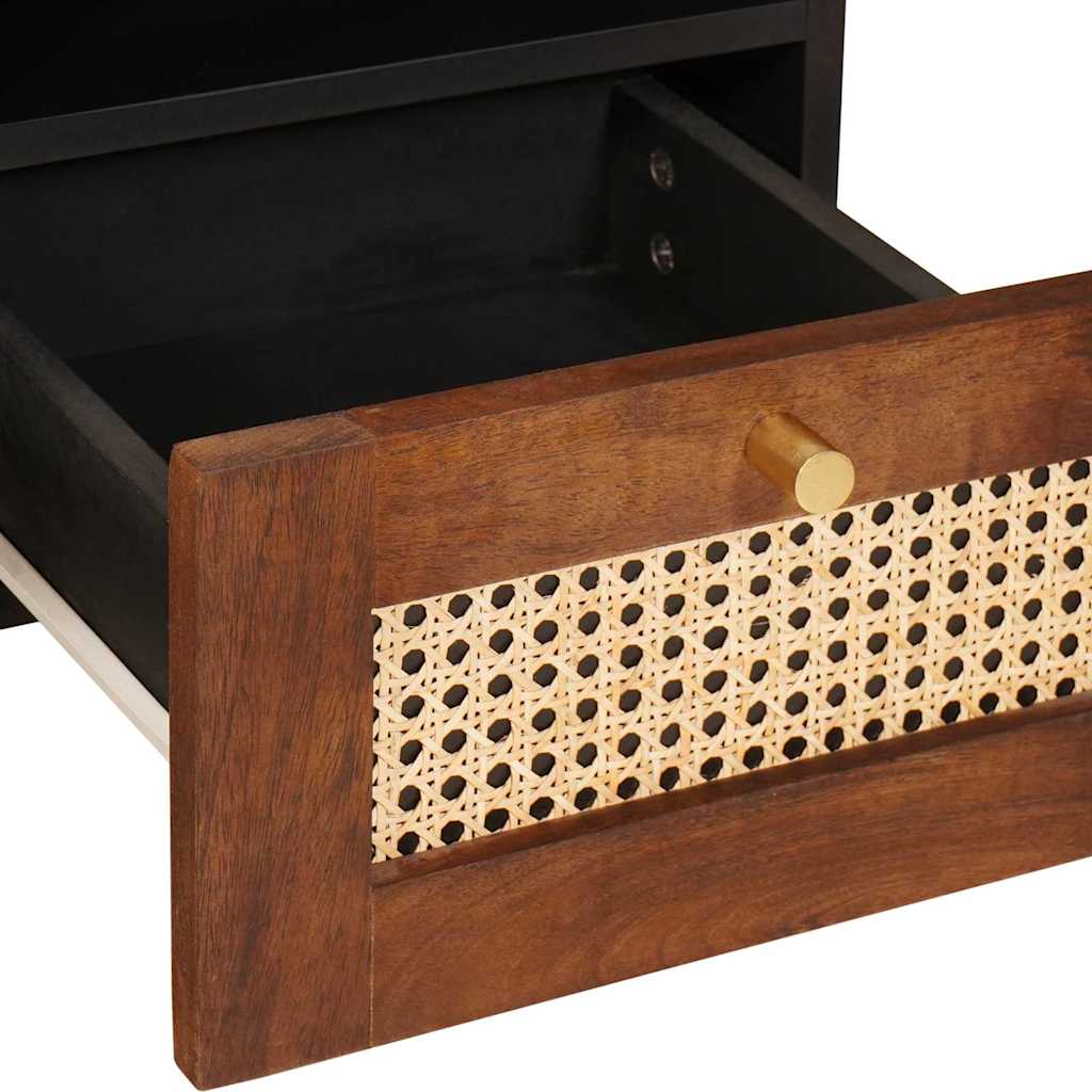 Ντουλάπι TV με ράφι Καφέ 100 x 33,5 x 46 εκ Στερεό ξύλο μάνγκο