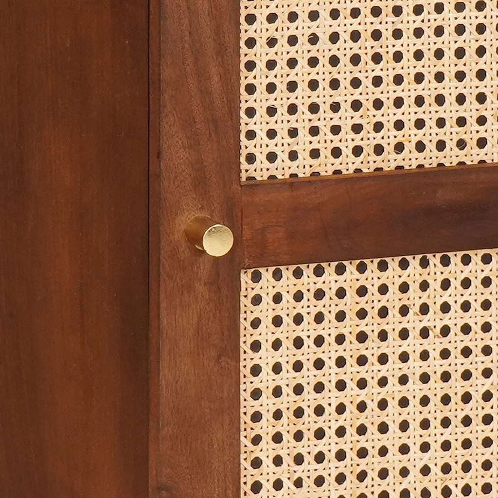 Πλαϊνό γραφείο Καφέ 40 x 33,5 x 75 εκ Στερεό ξύλο μάνγκο - Pakobazaar