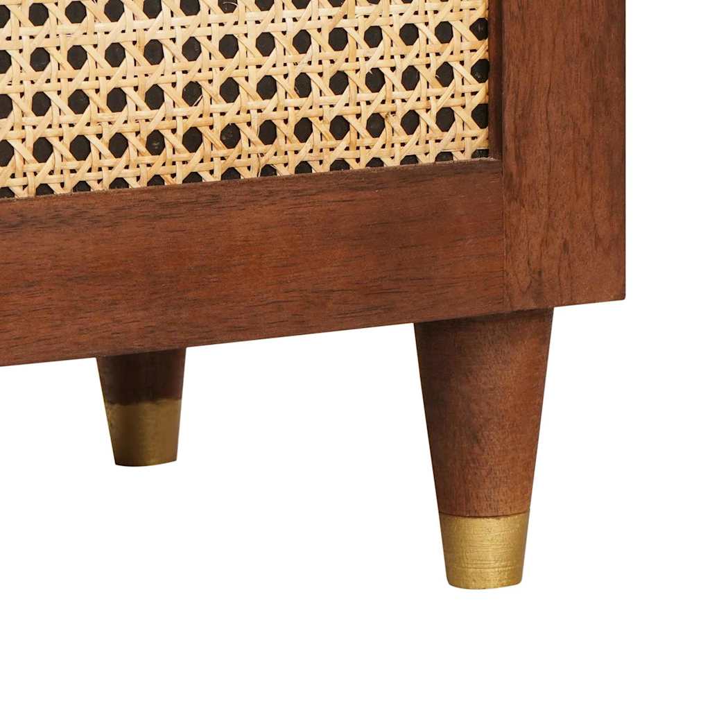 Πλαϊνό γραφείο Καφέ 60 x 33,5 x 75 εκ. Στερεό ξύλο μάνγκο - Pakobazaar