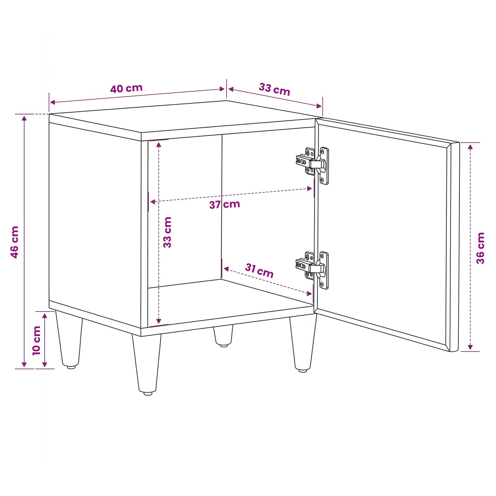 Κομοδίνο 2 pcs Καφέ 40 x 33,5 x 46 εκ Στερεό ξύλο μάνγκο - Pakobazaar