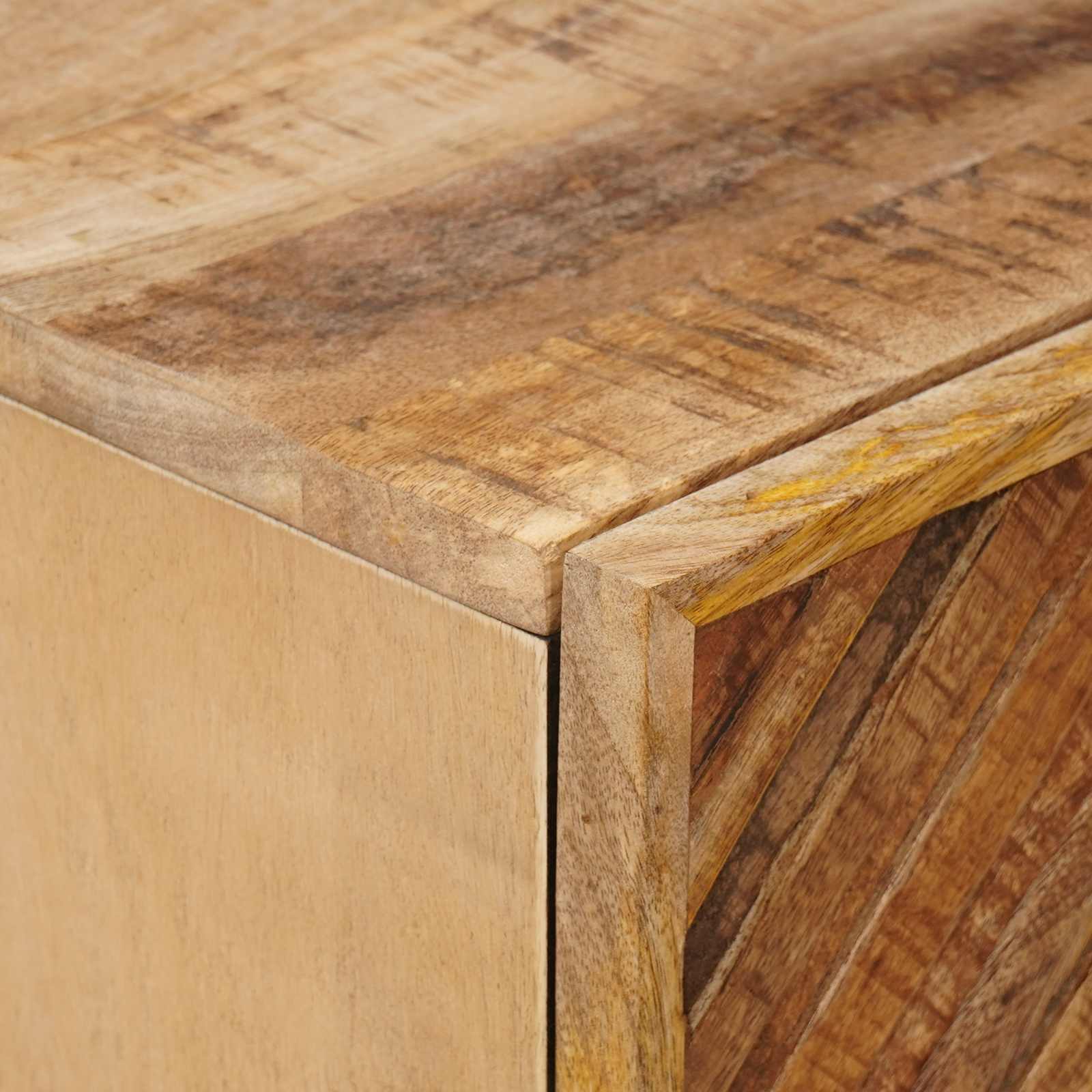 Κομοδίνο με συρτάρι Καφέ 40 x 33,5 x 46 εκ Στερεό ξύλο μάνγκο - Pakobazaar
