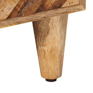 Κομοδίνο 2 pcs Καφέ 40 x 33,5 x 46 εκ Στερεό ξύλο μάνγκο - Pakobazaar