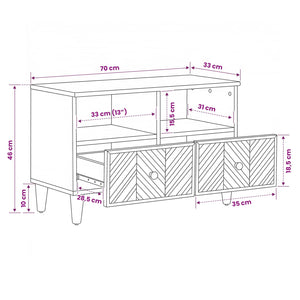 Ντουλάπες Αποθήκευσης με συρτάρι Καφέ 70 x 33,5 x 46 εκ. - Pakobazaar
