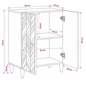 Ντουλάπες Αποθήκευσης Καφέ 60 x 33,5 x 75 εκ. - Pakobazaar