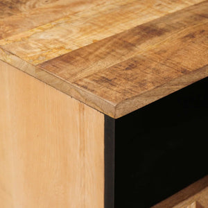 Κομοδίνο 2 pcs Καφέ 50 x 33 x 60 εκ Στερεό ξύλο μάνγκο - Pakobazaar