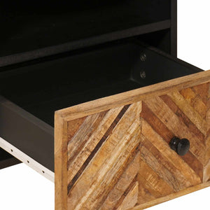 Κομοδίνο 2 pcs Καφέ 50 x 33 x 60 εκ Στερεό ξύλο μάνγκο - Pakobazaar