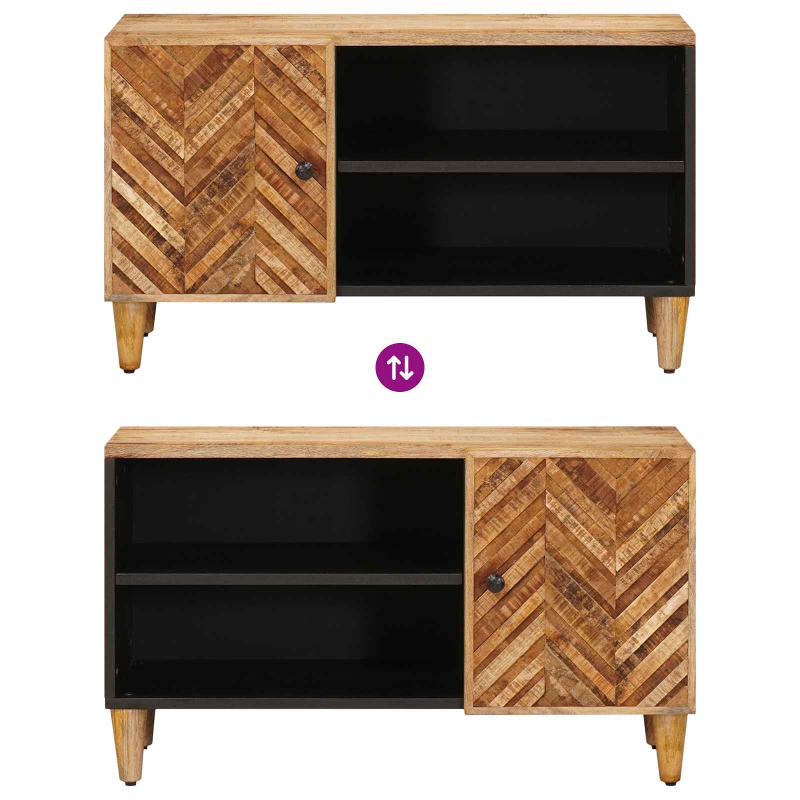 Ντουλάπες Αποθήκευσης Καφέ 80 x 31,5 x 46 cm Στερεό ξύλο μάνγκο - Pakobazaar