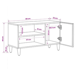 Ντουλάπες Αποθήκευσης Καφέ 80 x 31,5 x 46 cm Στερεό ξύλο μάνγκο - Pakobazaar