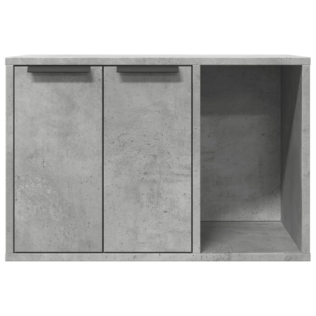 Τουαλέτα Γάτας Περίφραξη Γκρι Σκυρ. 60x40x40εκ Επεξεργασμ. Ξύλο - Pakobazaar