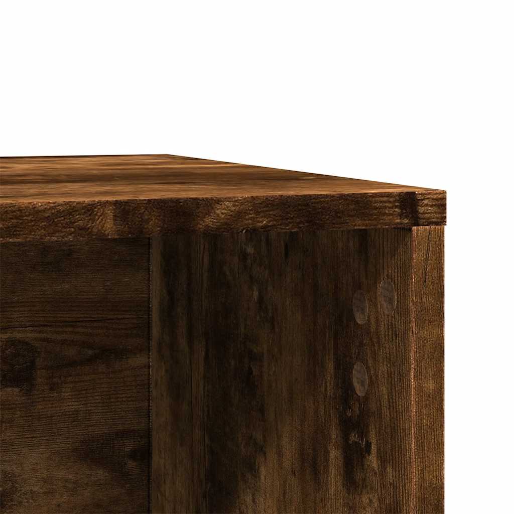 Τουαλέτα Γάτας Περίφραξη Καπνιστή Δρυς 60x40x40 εκ. Επεξ. Ξύλο - Pakobazaar