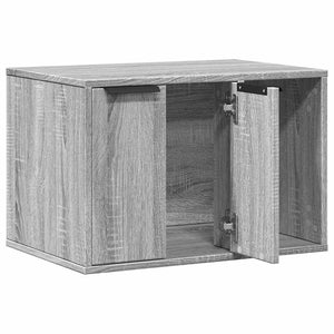 Τουαλέτα Γάτας Περίφραξη Γκρι Sonoma 60x40x40εκ Επεξεργασμ Ξύλο