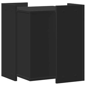Τουαλέτα Γάτας Περίφραξη Μαύρο 42x42x51 εκ. Επεξεργασμ. Ξύλο