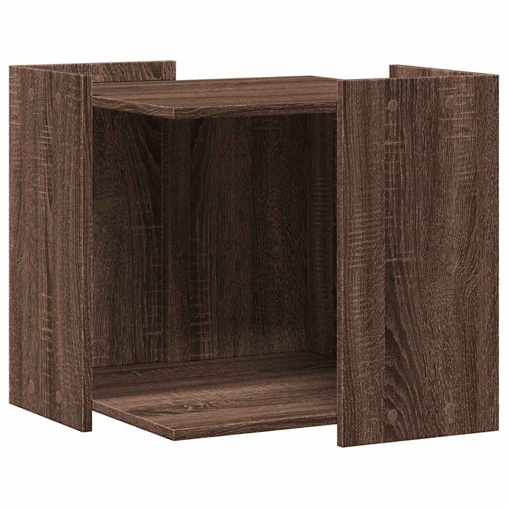 Τουαλέτα Γάτας Περίφραξη Καπνιστή Δρυς 53x53x51 εκ. Επεξ. Ξύλο - Pakobazaar