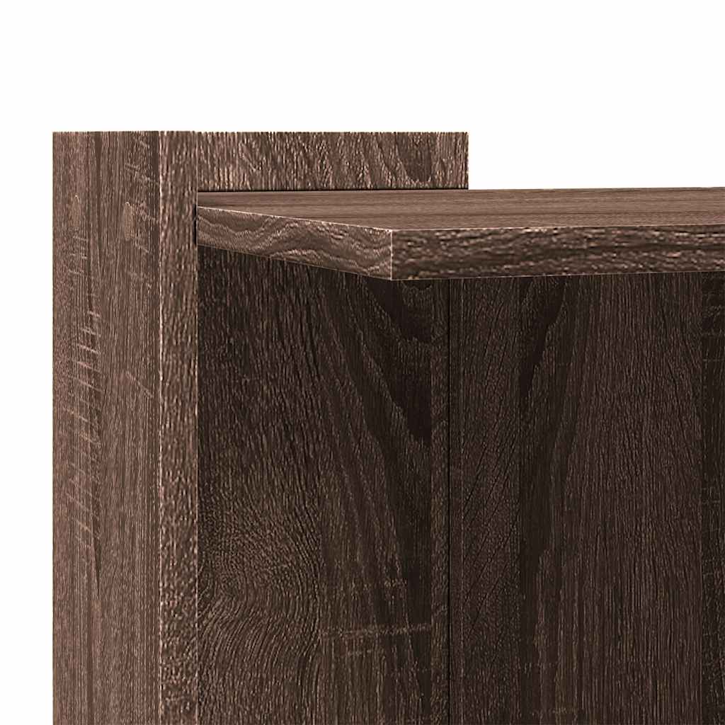Τουαλέτα Γάτας Περίφραξη Καπνιστή Δρυς 53x53x51 εκ. Επεξ. Ξύλο - Pakobazaar